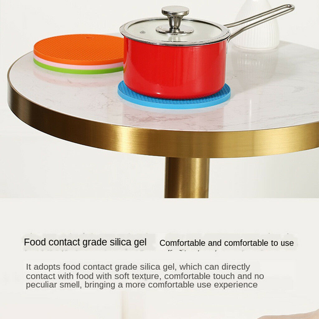 4Pieces Silicone Rubber WaterProof Multicolor Heat Resistant Trivet Mat