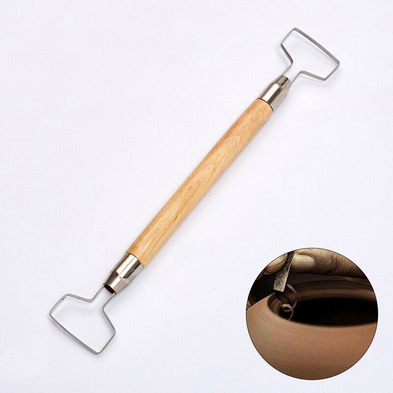 1pcs DIY Wooden Handle Jumbo Ribbon Pottery Clay Fimo Sculpting Carving T.l8