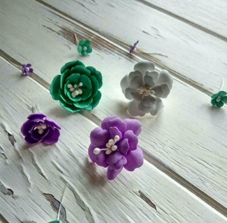 Three Flower Cutting Dies Stencil DIY Scrapbooking Album Stamp Paper Card Emboss