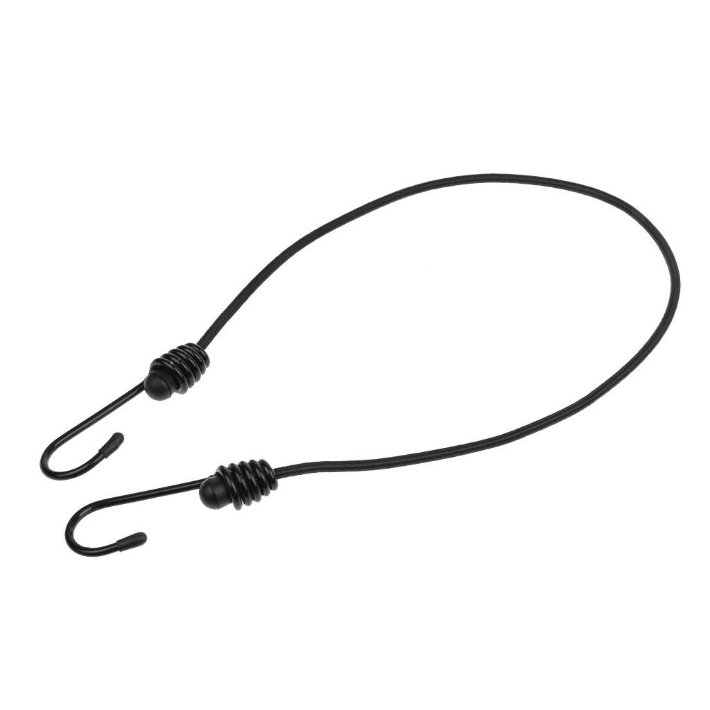 6pcs Black Bungee Rope Cord Tie Down Straps Assortment Set 47cm 60cm & 76cm