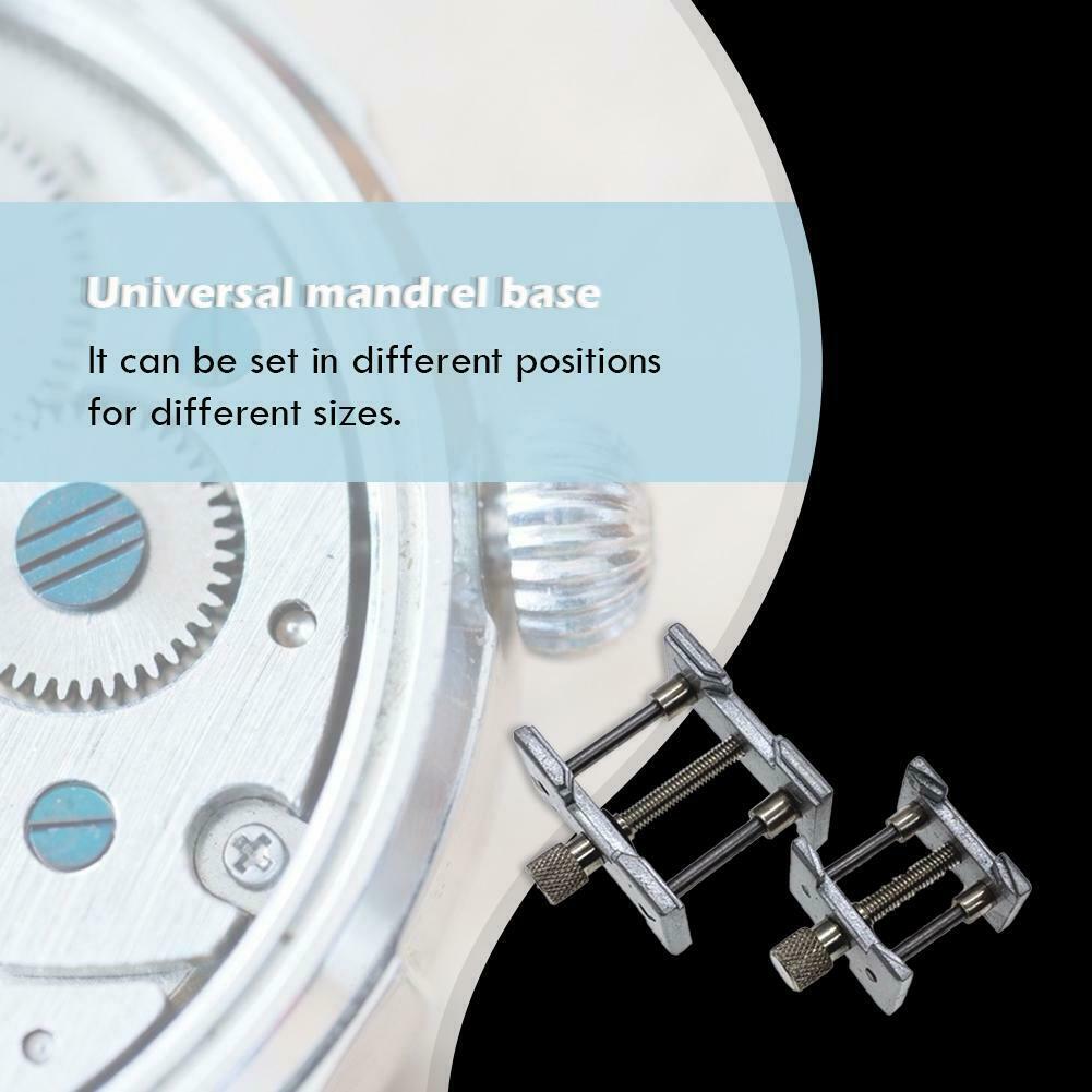 2 in 1 Watchmaker Universal Fixed Watch Mandrel Holder Watch Repair Base @