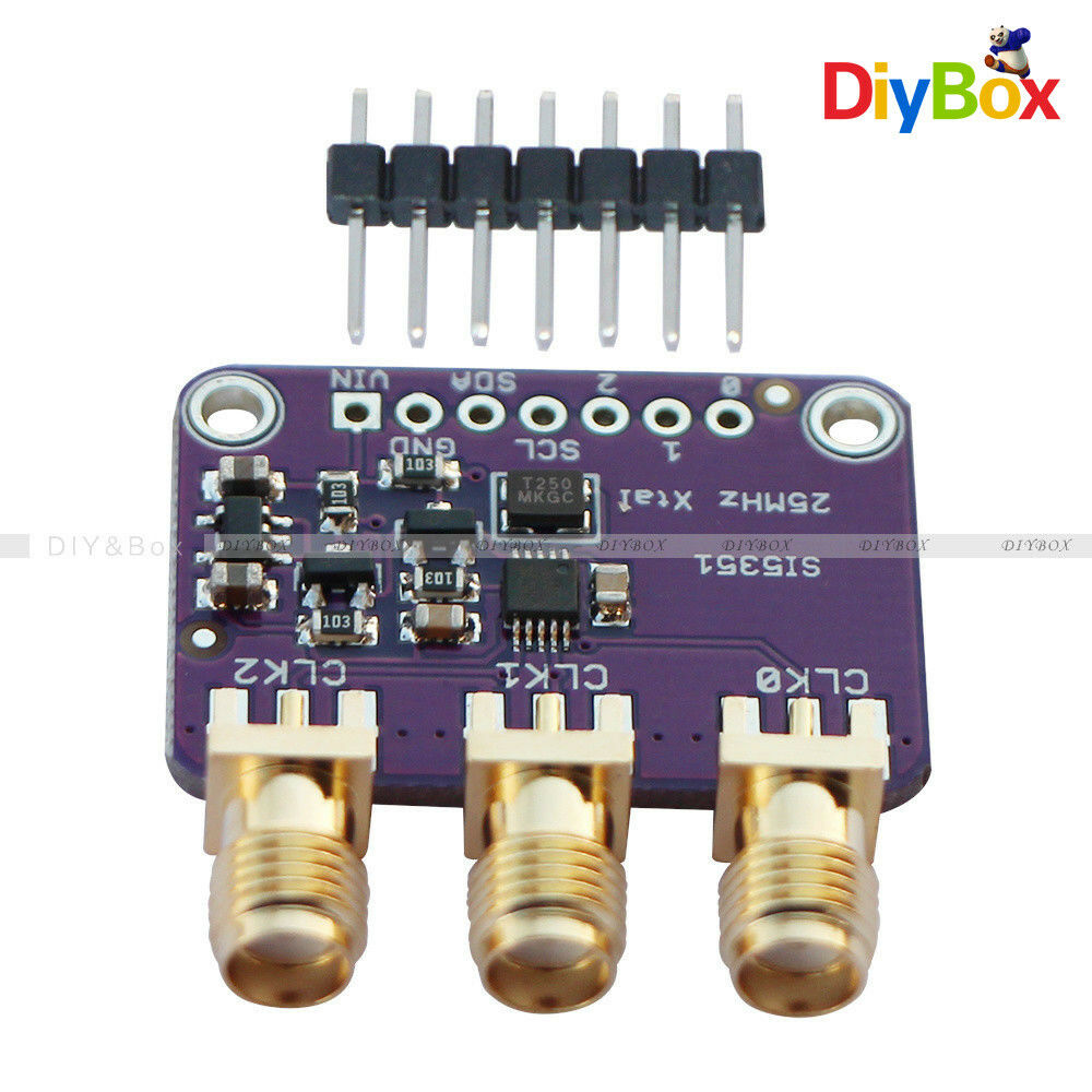 25MHZ Si5351A I2C Clock Generator Breakout Board 8KHz to 160MHz for Arduino