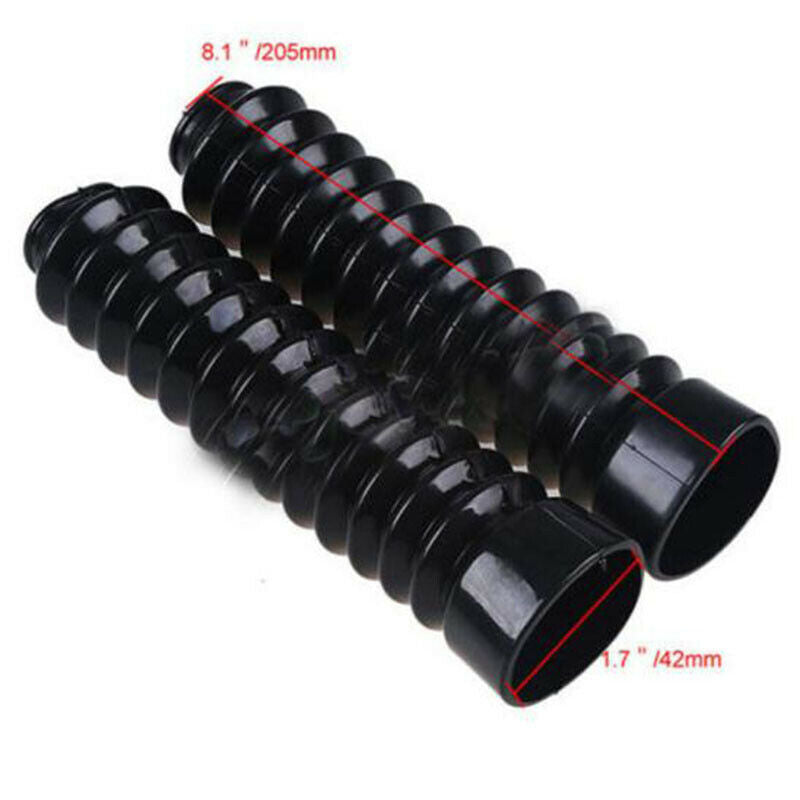 2Pcs Black Rubber Motorcycle Front Fork Shock Absorber Dust Cover For CG125DEAU