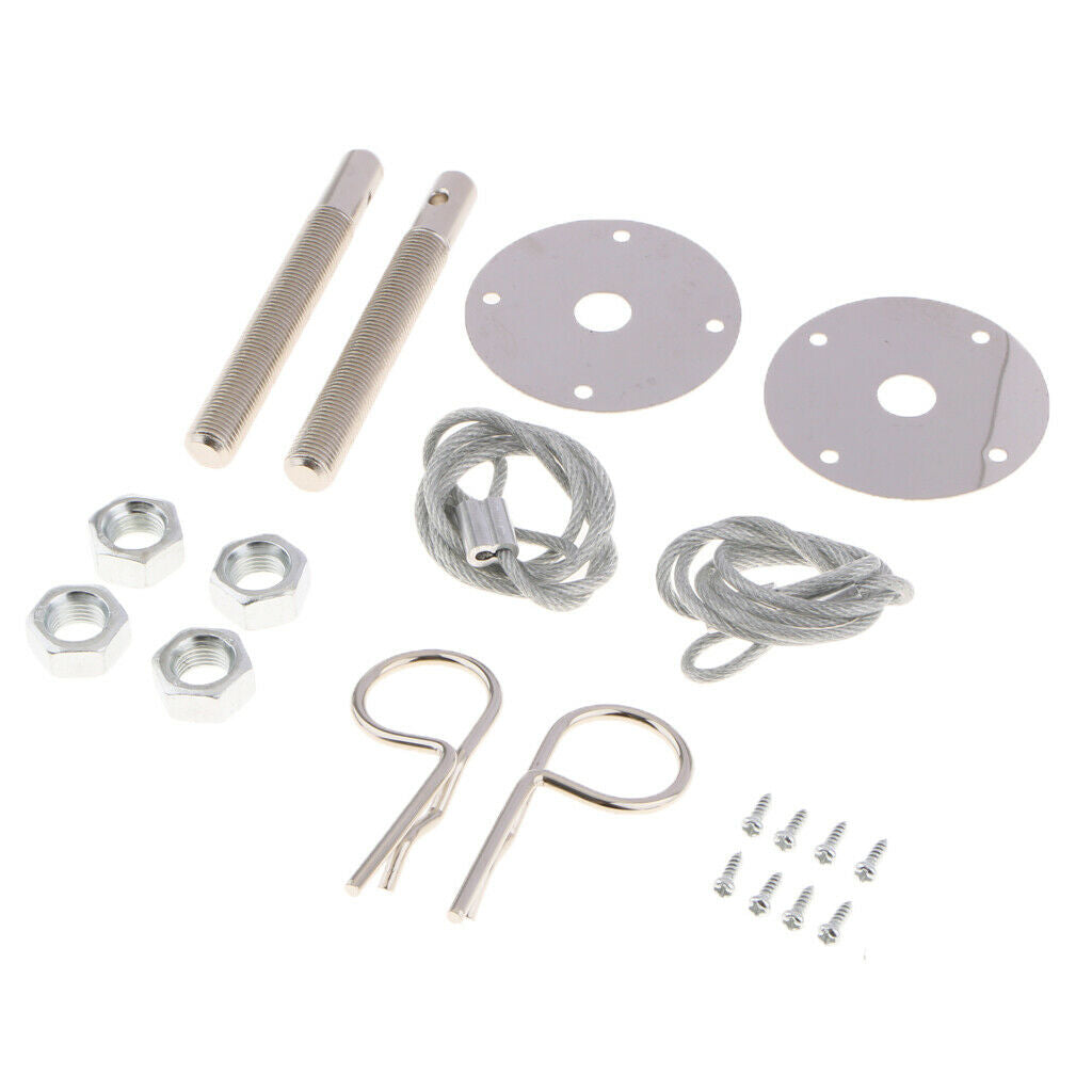 Car Auto Hair Pin Style Sport Hood Latch Pin Bonnet Engine Lock Set