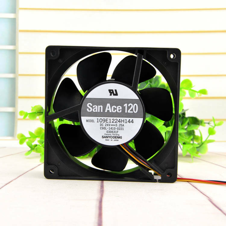 For Sanyo 109E1224H144 24V 0.25A 12cm 12038 Server Inverter Cooling Fan