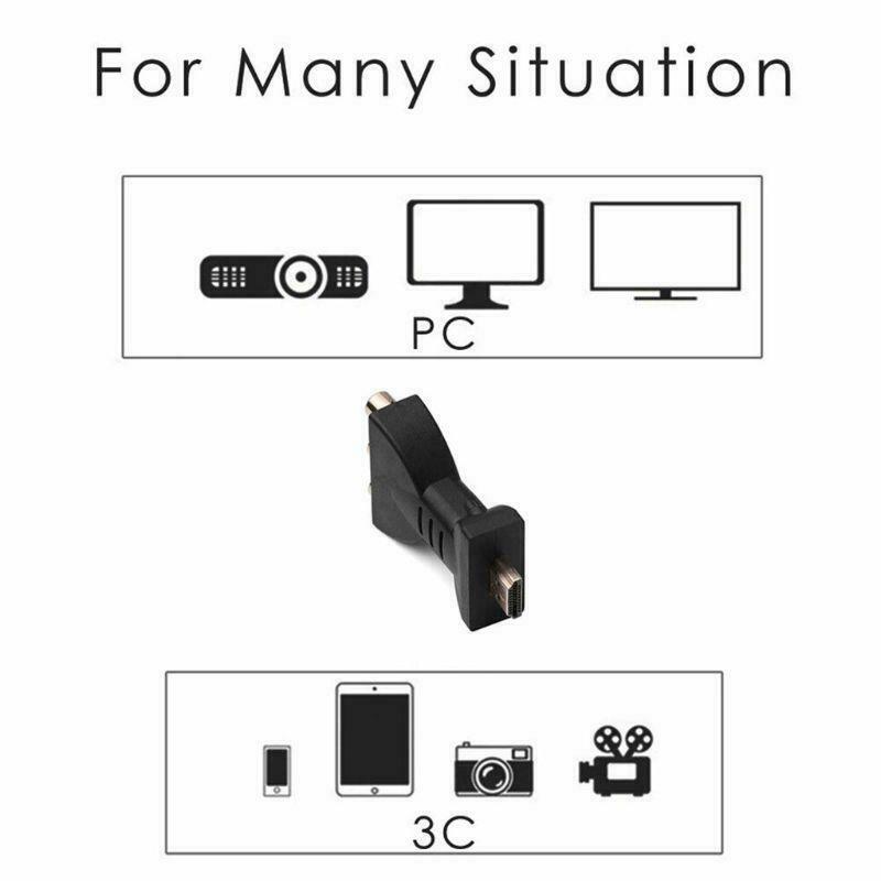 HDMI-compatible Male to 3 RCA Female Composite AV Audio Video Adapter Converter