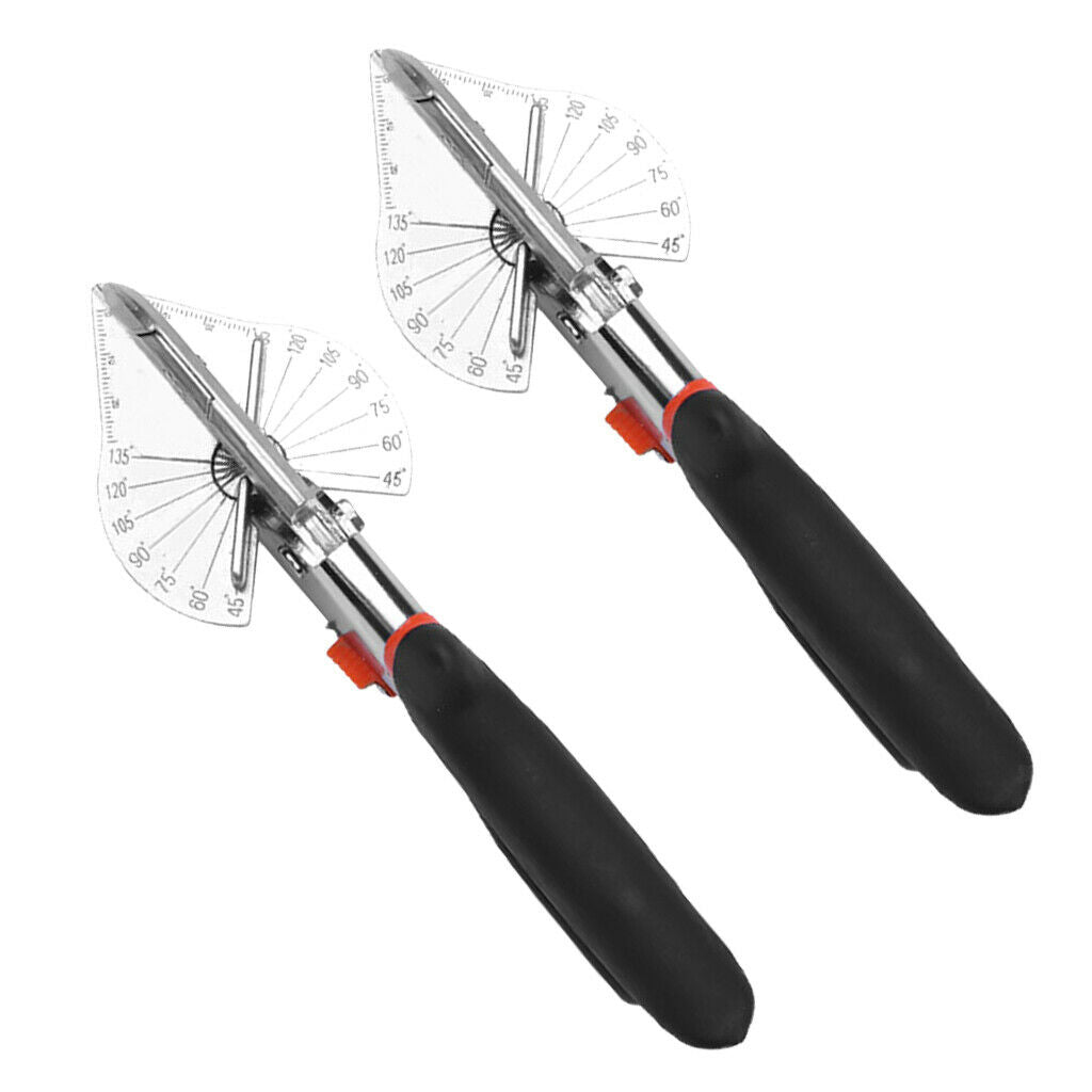 2x Multi-Angle Miter Shear Cutter Scissor Vinyl Wood Molding Trim Hand Tools