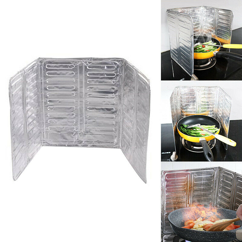Aluminium Screen Cover Kitchens Gas Stove Anti-Splatter Oil Splash Screen Guard