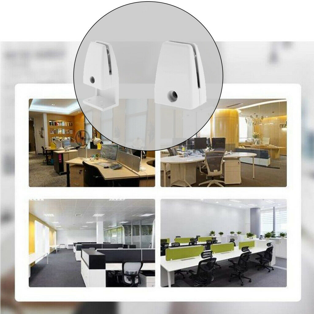 Set Of 2 Office Partition Bracket Divider Clamp Holder Clips