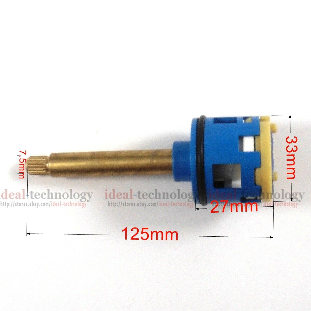 2x Split Faucet For 33mm Manifold Valve Plug Extension Copper Rod 125mm Jacuzzi