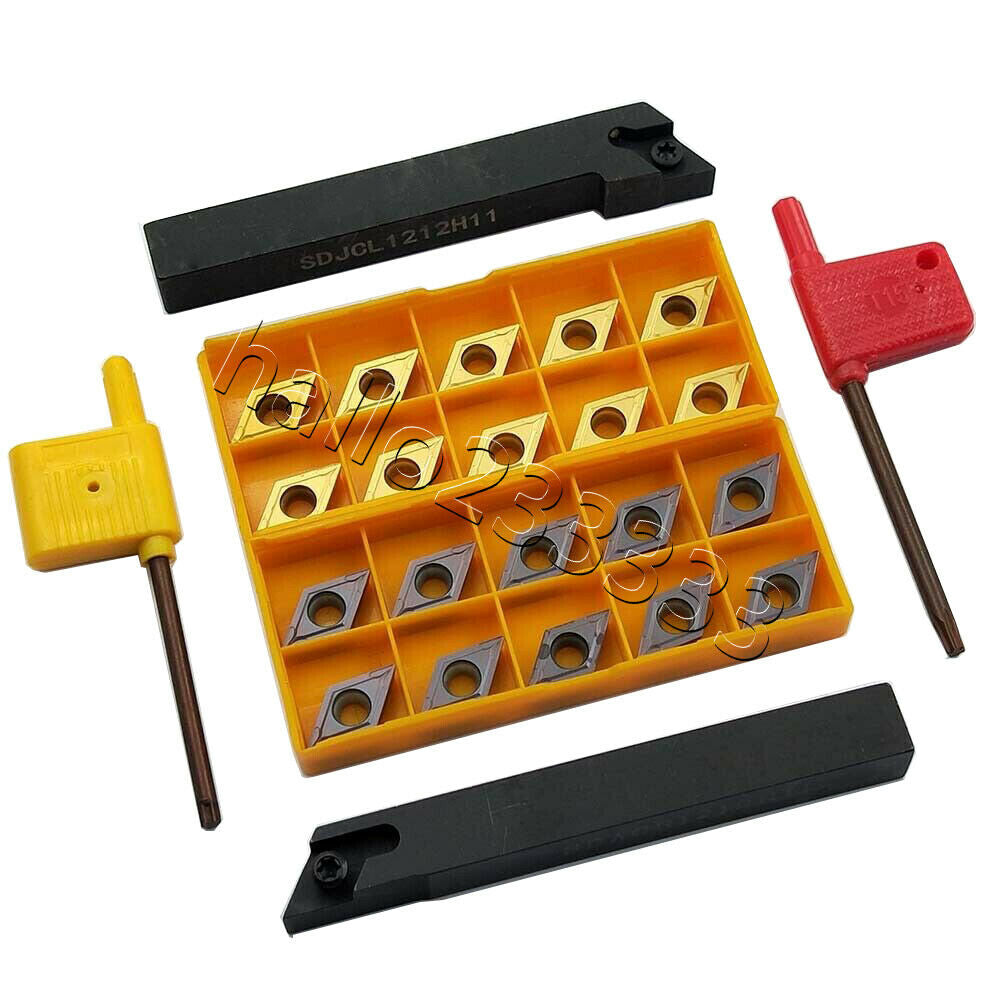 SDACR1212H11 +SDACL1212H11 Lathe Turning Tool Holder + 20pcs DCMT32.51 insert