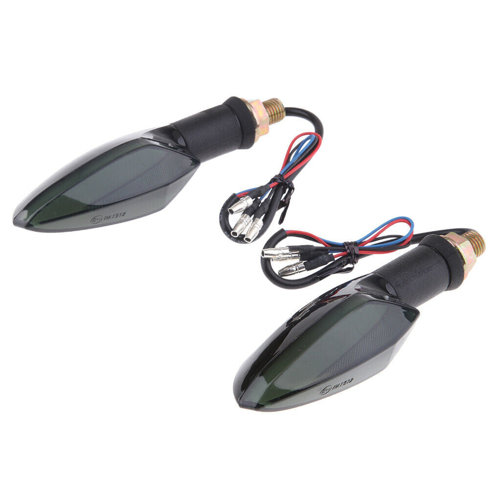 2x Universal Motorcycle Amber LED Turn Signal Indicator Blinker Light Lamp