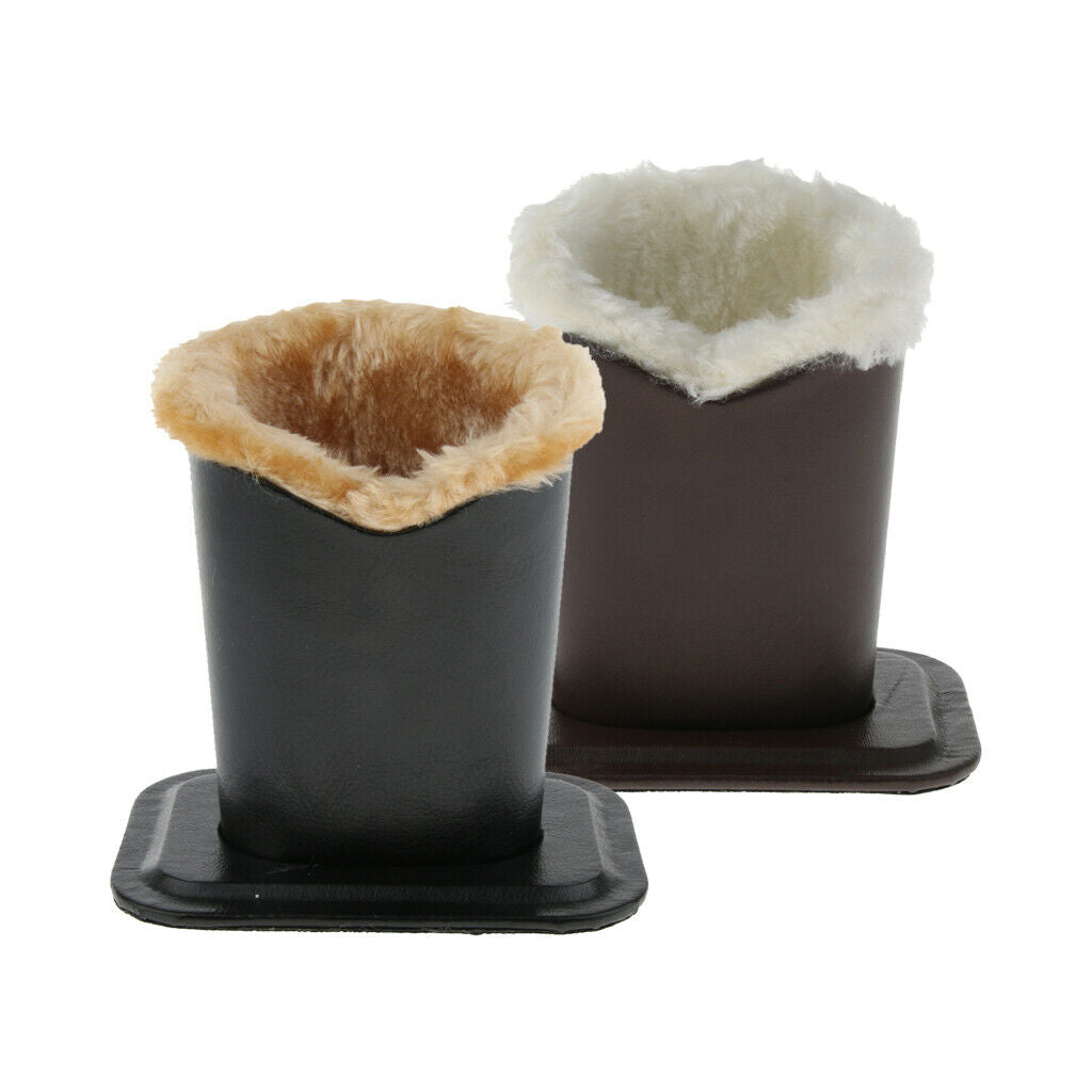 2 Pieces Anti-Scratch PU Upright Desktop Storage Case Plush Lining Eyeglass