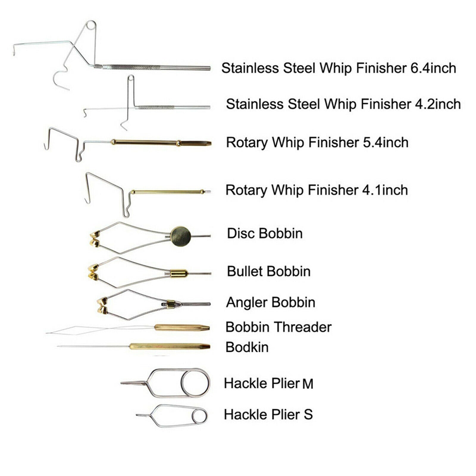 11Pcs Fly Tying Tool Kit Whip Finisher Knot Fly Tying Bobbin Thread Holder