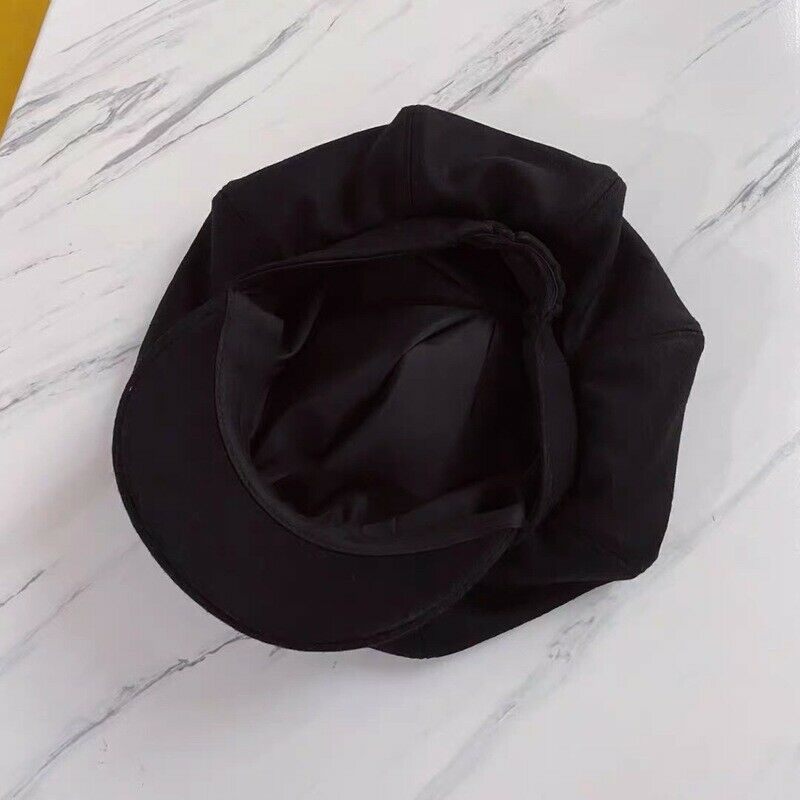Lady Hat Cap Beret Wool Blend Newsboy Gatsby Flat Oversized Black Fashion Casual