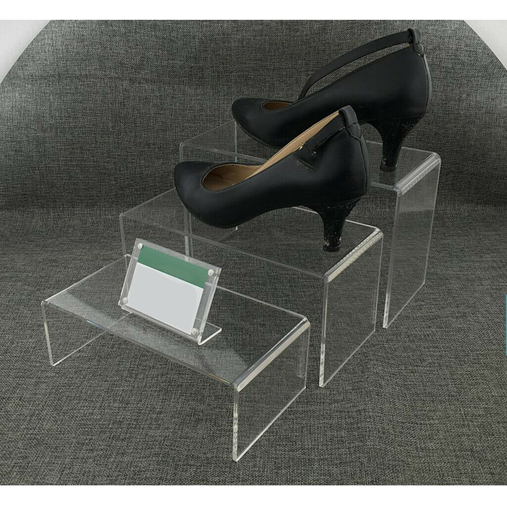 1 Set of 3``, 4 '', 5 "Clear Acrylic Riser Display for Collectible Figures
