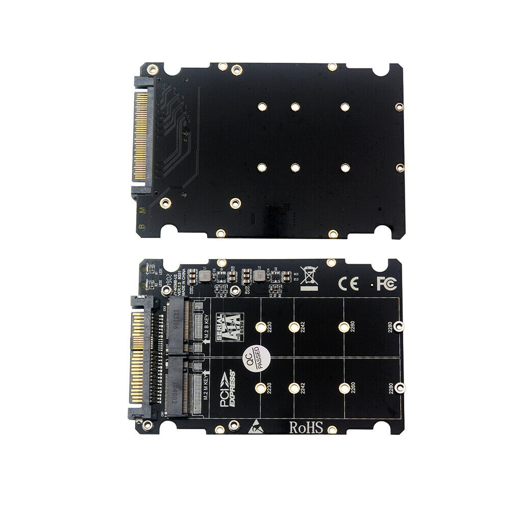 M.2 NVME SSD Key M Key B SSD to U.2 SFF-8639 Adapter Card Converter for PC