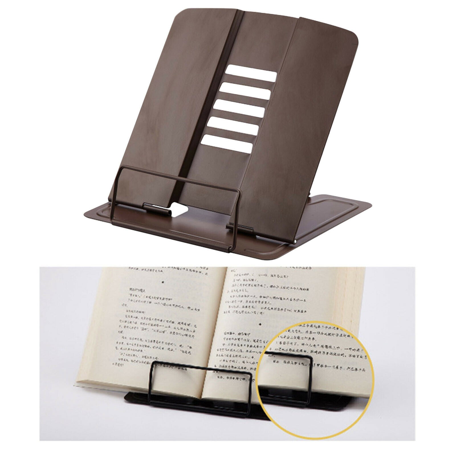 Book Stand Metal Reading Cookbook Holder Tablet Desk Rack Shelf Bookstand