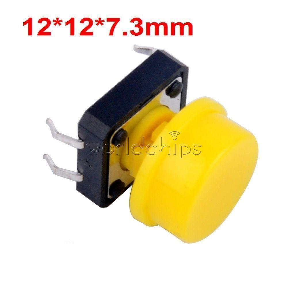 10PCS B3F-4055 Tactile Switch W/ Keycap Tact Push Button Momentary 12 x12 x7.3mm