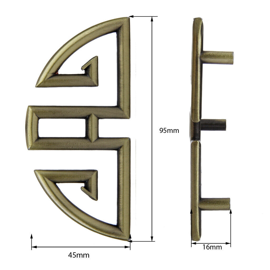 1 Pair of Chinese Pattern Design Cabinet Door Handle Drawer Pull Knobs
