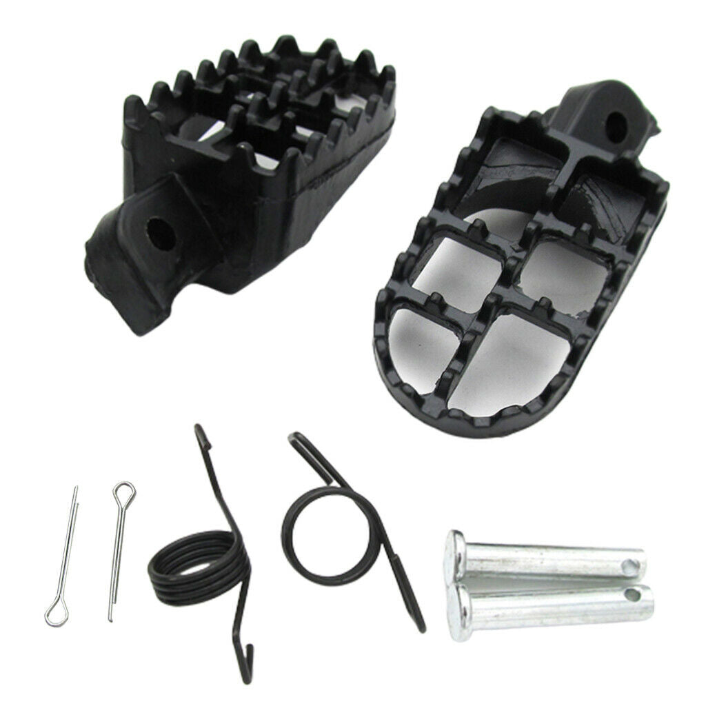 1Pair Anodized Aluminium Alloy Motorcycle WIDE Footrest Pedal Pads pit bikes