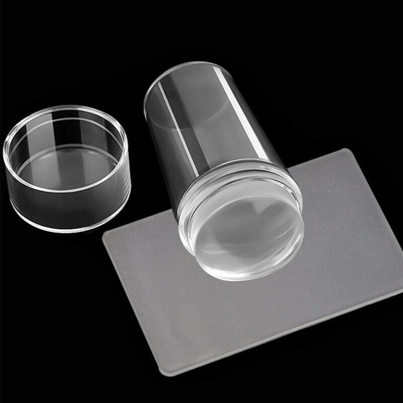 Nails Design Clear Silicone Nail Art Scraper Nails Gel Nail Polish Stamp DbH XC