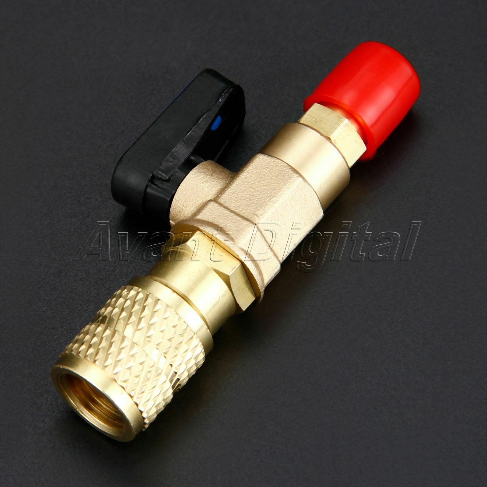 Brass HVAC A/C Straight SHUT-OFF Ball Valve Adapter 1/4" SAE for R22 R12 R410a