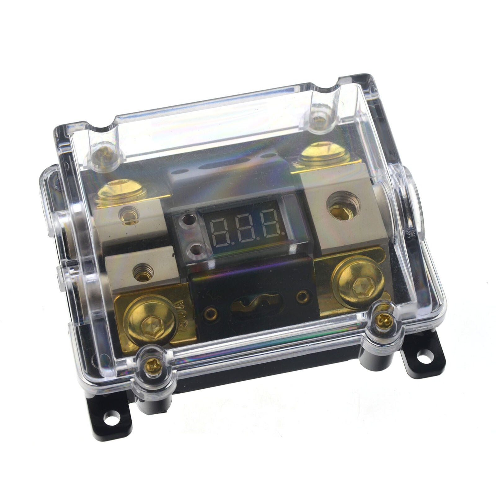 100A 3-Way Audio Stereo Fuse Holder Ground Cable Splitter Distribution Block