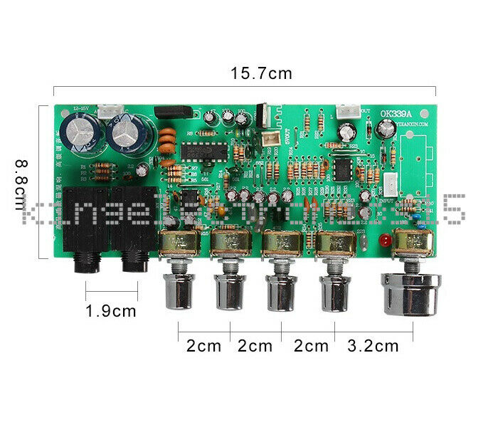 PT2399 Microphone Audio Amplifier Board Karaoke Plate Reverb Preamplifier NEW