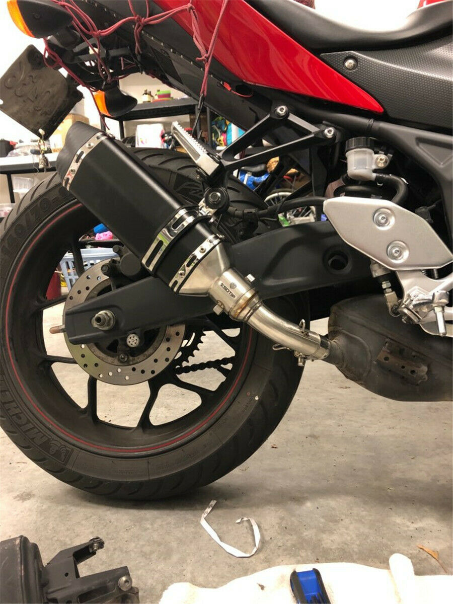 Stainless Steel Motorcycle Exhaust Middle Pipe Link For Yamaha YZF R25 R3 R30