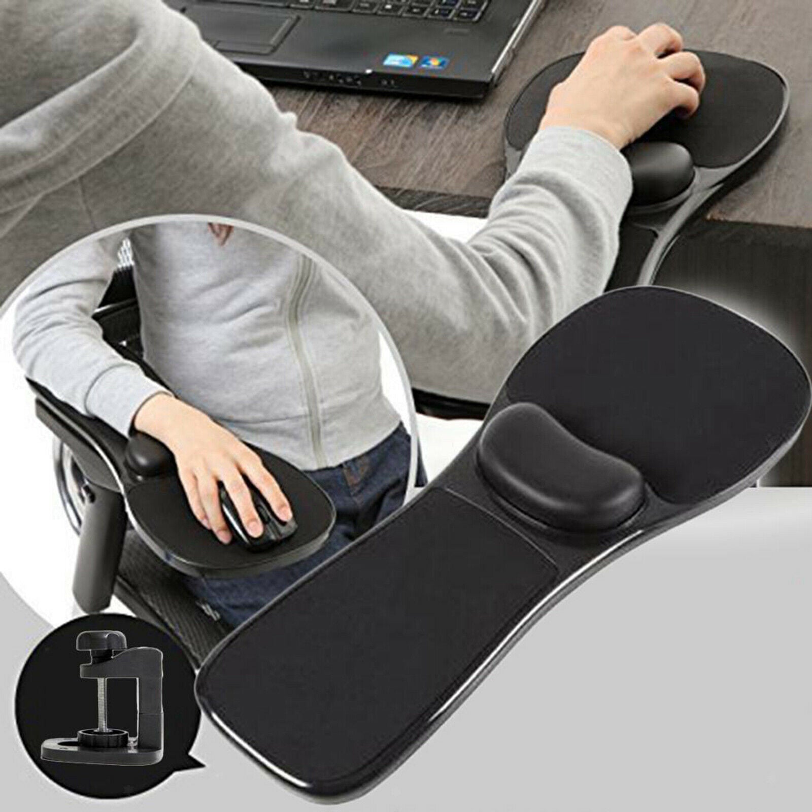 Ergonomic Home Office Computer Arm Rest Mouse Pad Mat Armrest Platform Tray