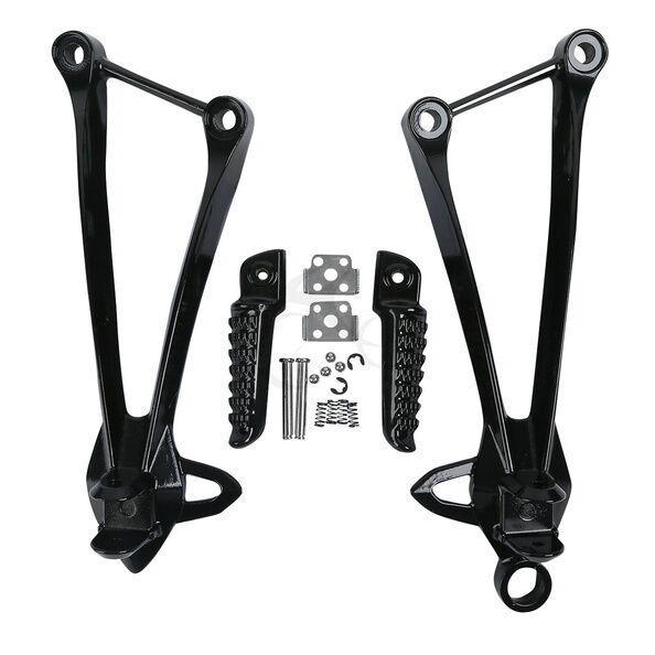 Rear Footrest Foot Pegs Bracket Black Fit For Kawasaki Ninja ZX6R ZX10R 09-10