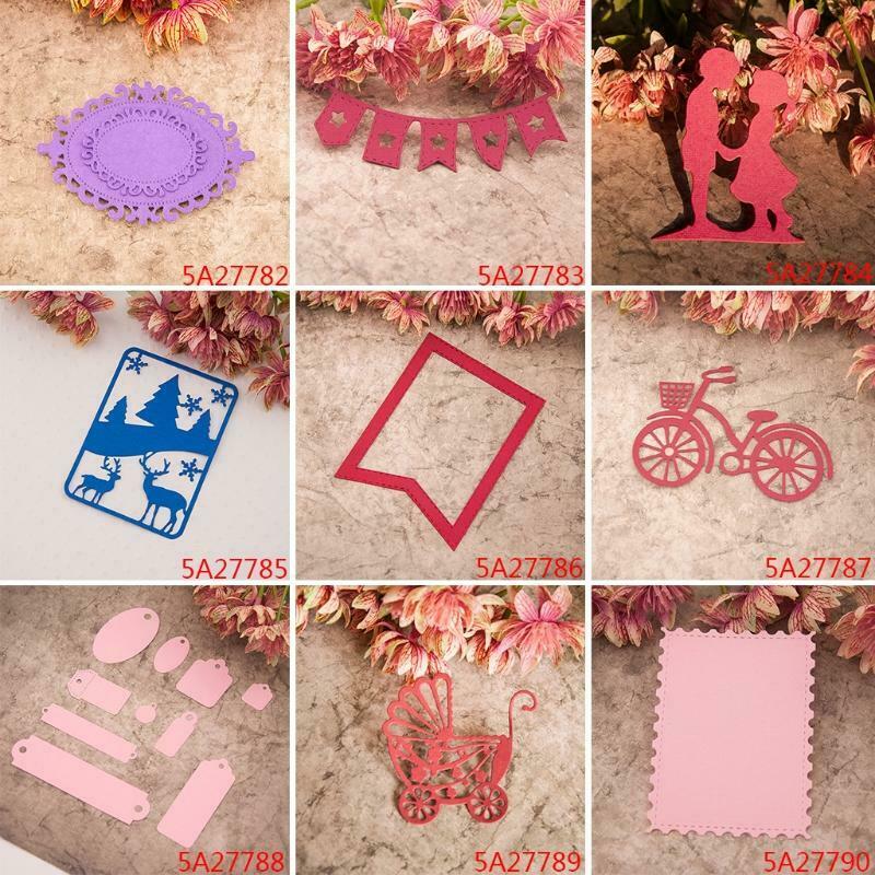 Label Cutting Dies Stencil DIY Scrapbooking Embossing Album Paper Card Crafts