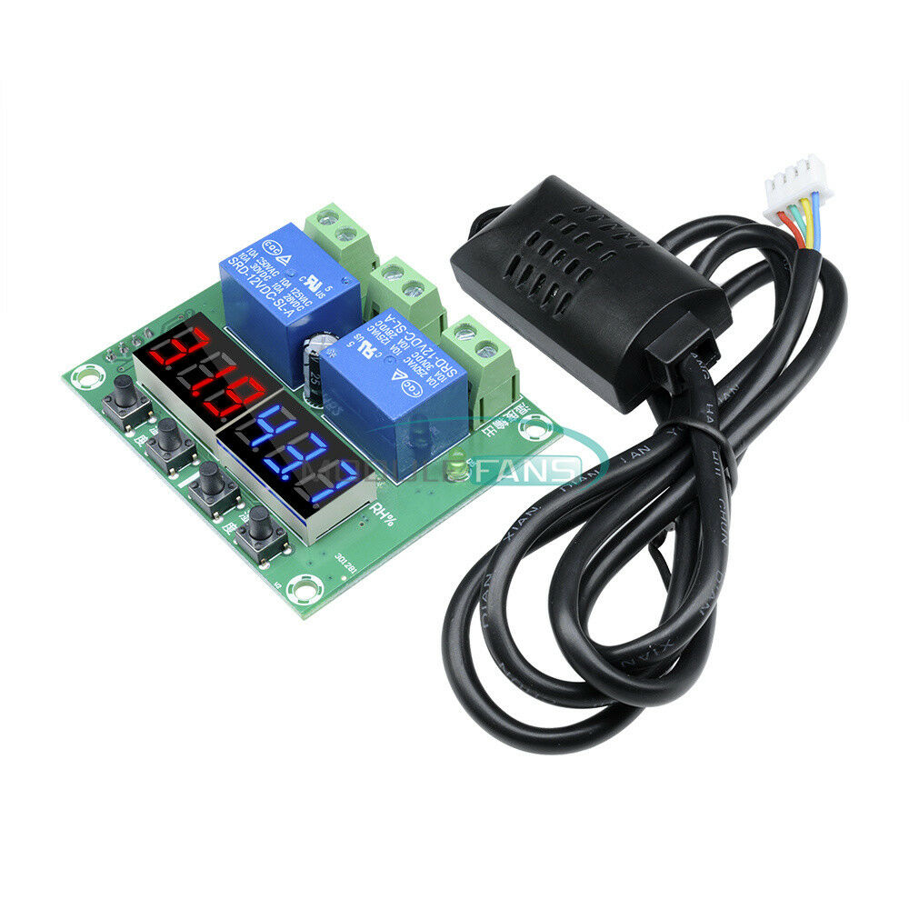 DC 12V XH-M452 Dual Output Temperature Humidity Thermostat Hygrometer Controller