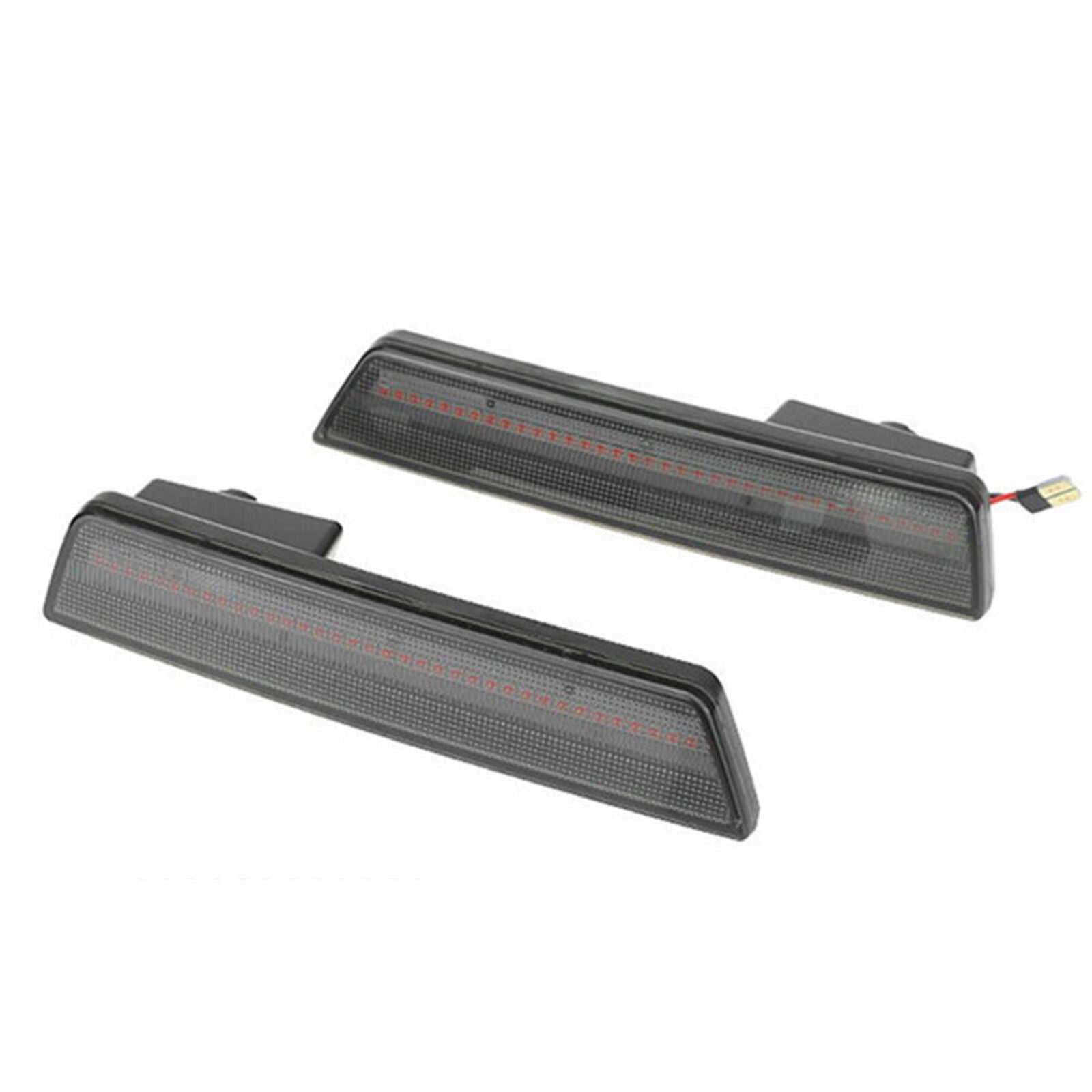 Rear Side Marker Lamps w Red LED Lights For 08-14 Dodge Challenger,11-14 Charger