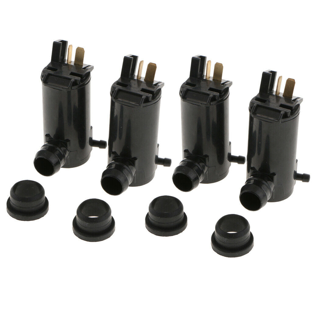 4 Pieces Universal 12V Car Vehicles Windshield Washer Pump Nozzle Motor