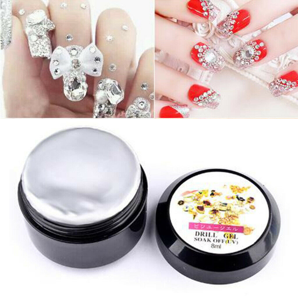 8ml UV Nail Glue Nail Art Decoration Drill Gel for UV Acrylic Broken Nails