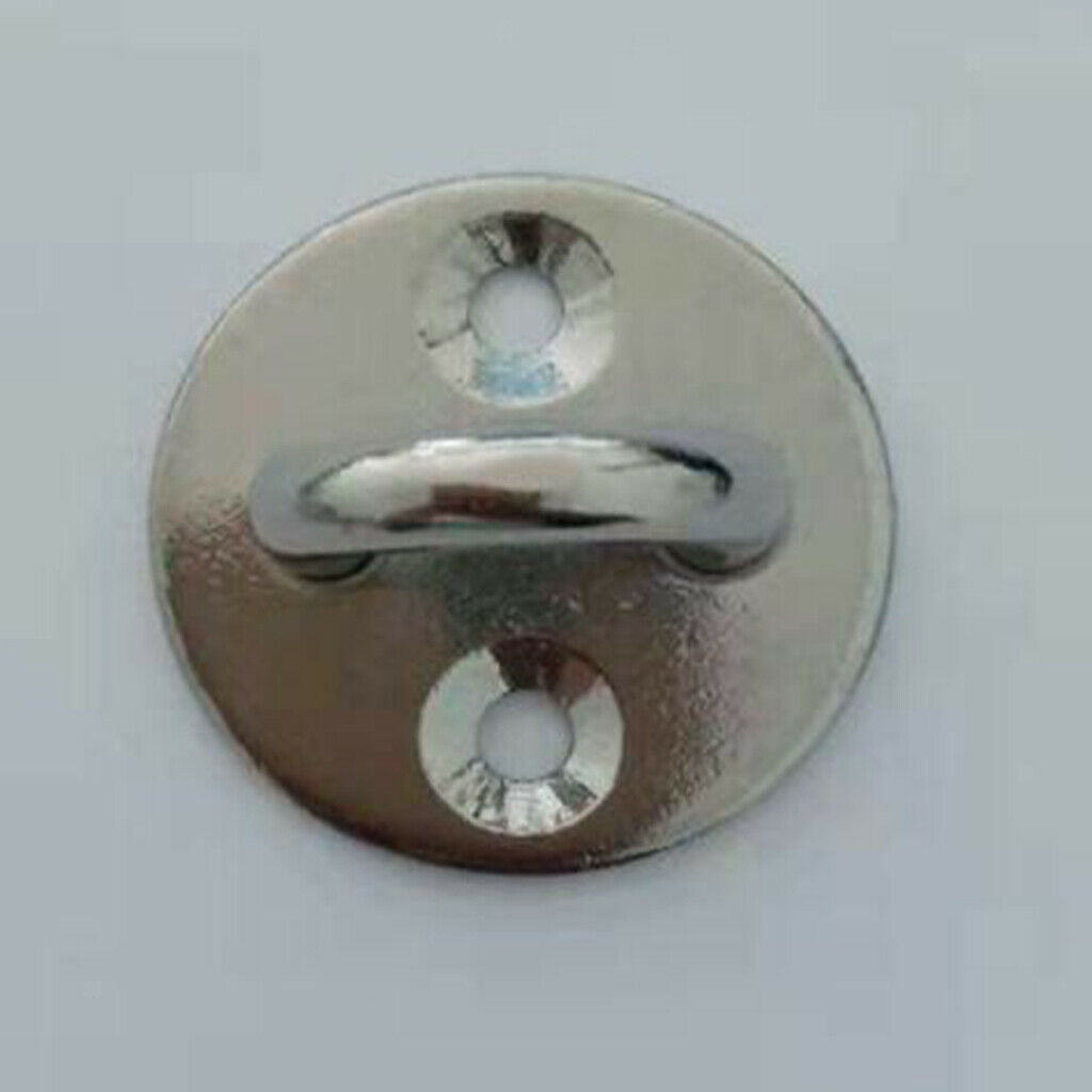 304 Stainless Steel Round Pad Eye Plate Shade Sail Sailboat Hardware 8mm