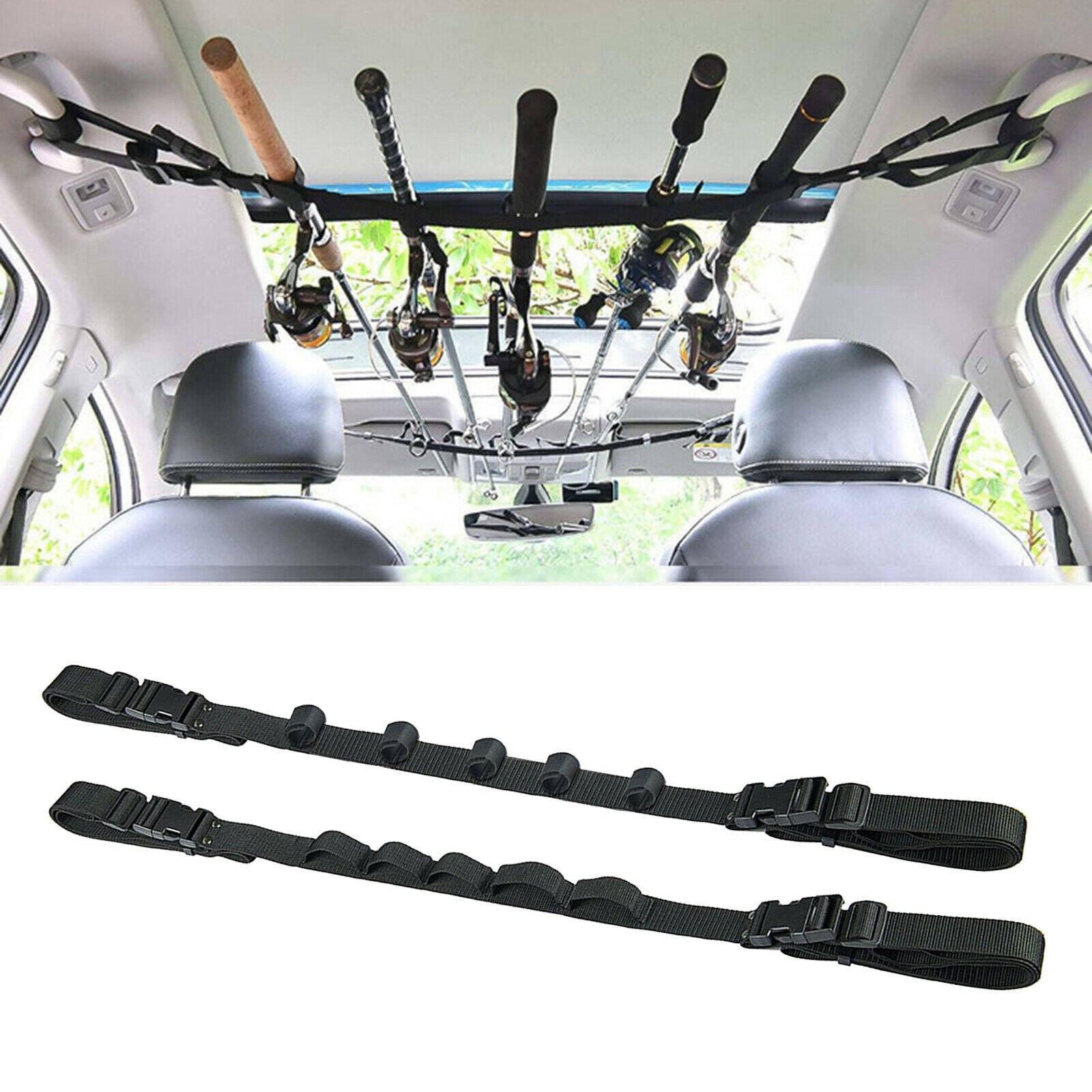 Vehicle Fishing Rod Holder Van Fishing Pole Travel Loops Wagons Rod Saver