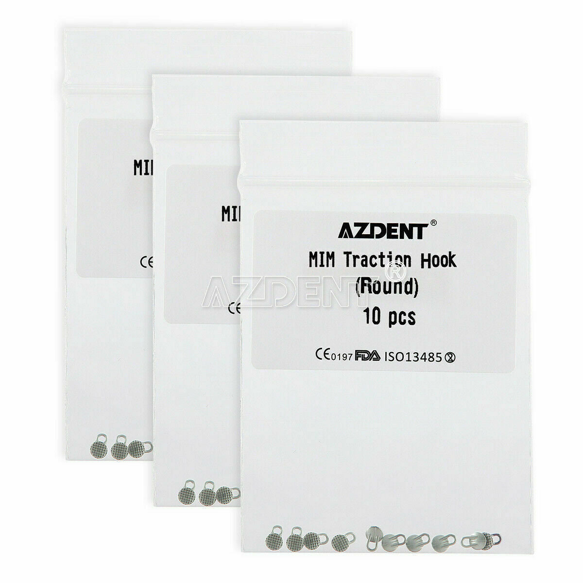 50X Dental Orthodontic Consumables Round Bondable Traction Hook Lingual Button