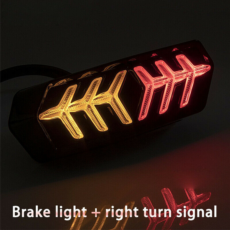 12V Motorcycle Dirt Bike Fender LED Stop Rear Tail Brake Light Turn Signal Lamp
