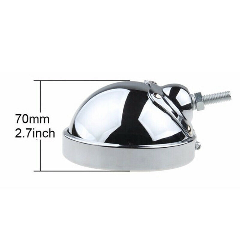 2PCS Motorcycle 4.5'' Chrome LED Fog Passing Light Housing Lamp Bulb Bucket