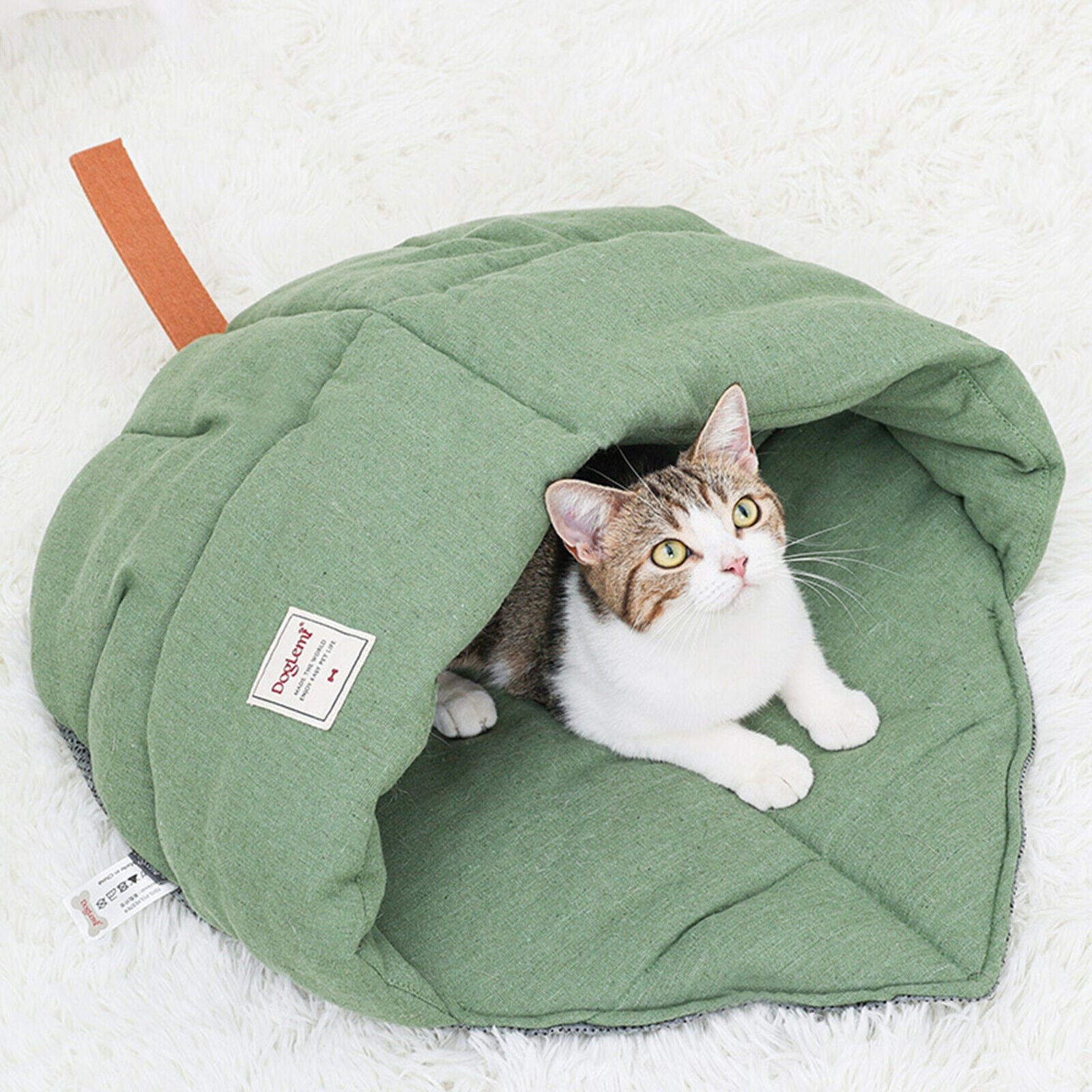 Leaf Soft Washable Dog Pet Bed Warm Basket Cushion Blanket Cat House Mat