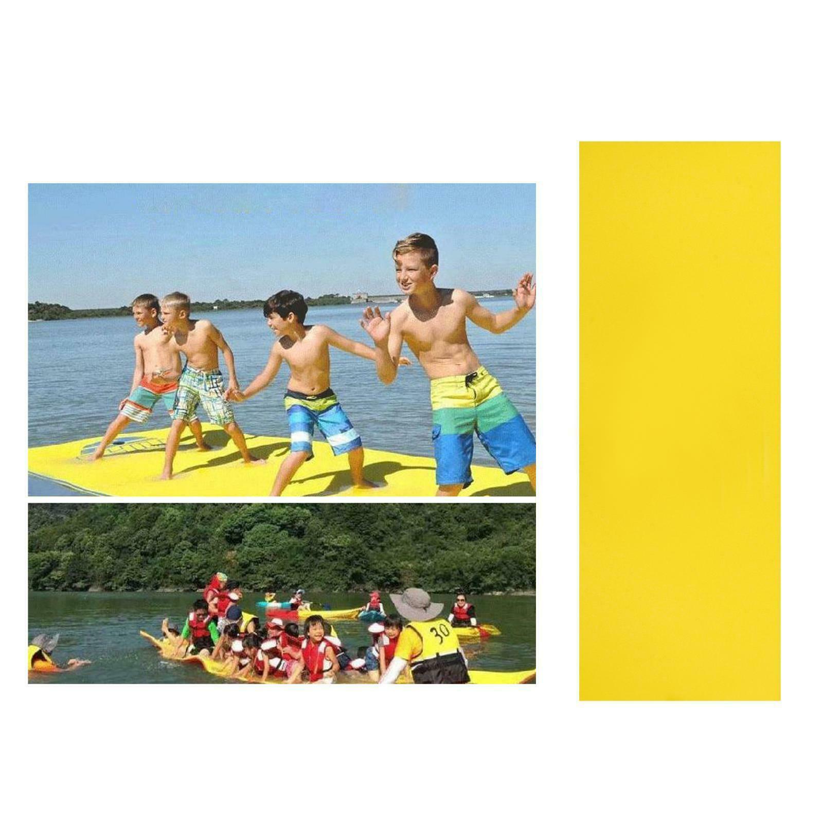 Foam Water Lounge 43 x 16 In. Pool or Lake Floating Lounger Pad Mat, Yellow