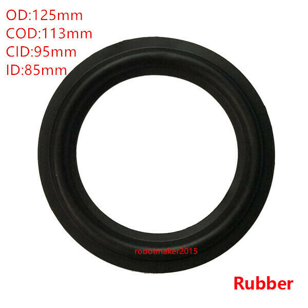 2PCS/lot 125mm Rubber Woofer Edge Surrounder For 5" 5 inch Speaker repairing