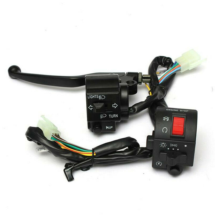 1 Pair 7/8" 22mm Motorcycle Handlebar Horn Turn Signal Electrical Start Switch