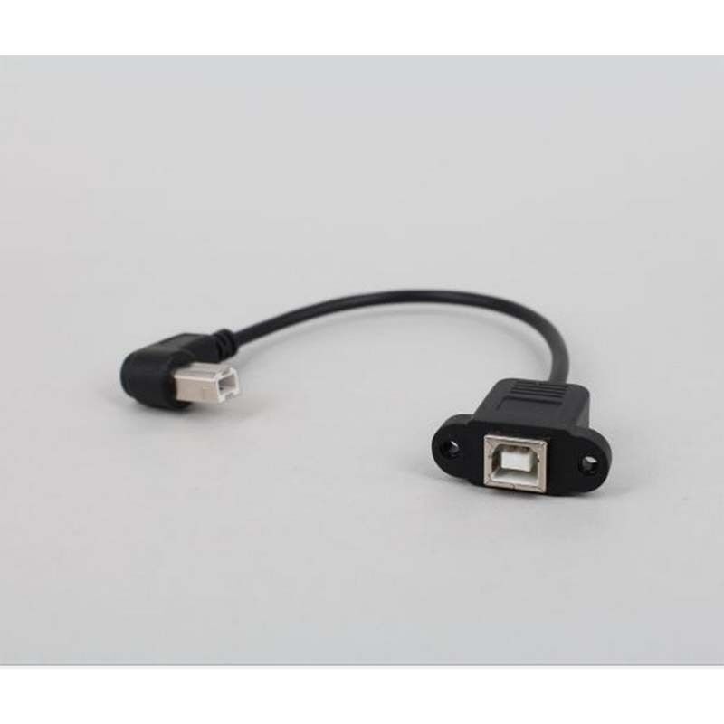 10pcs 90°USB2.0 Female to Printer Scanner B Male Cable Cord lead & Screw Lock g