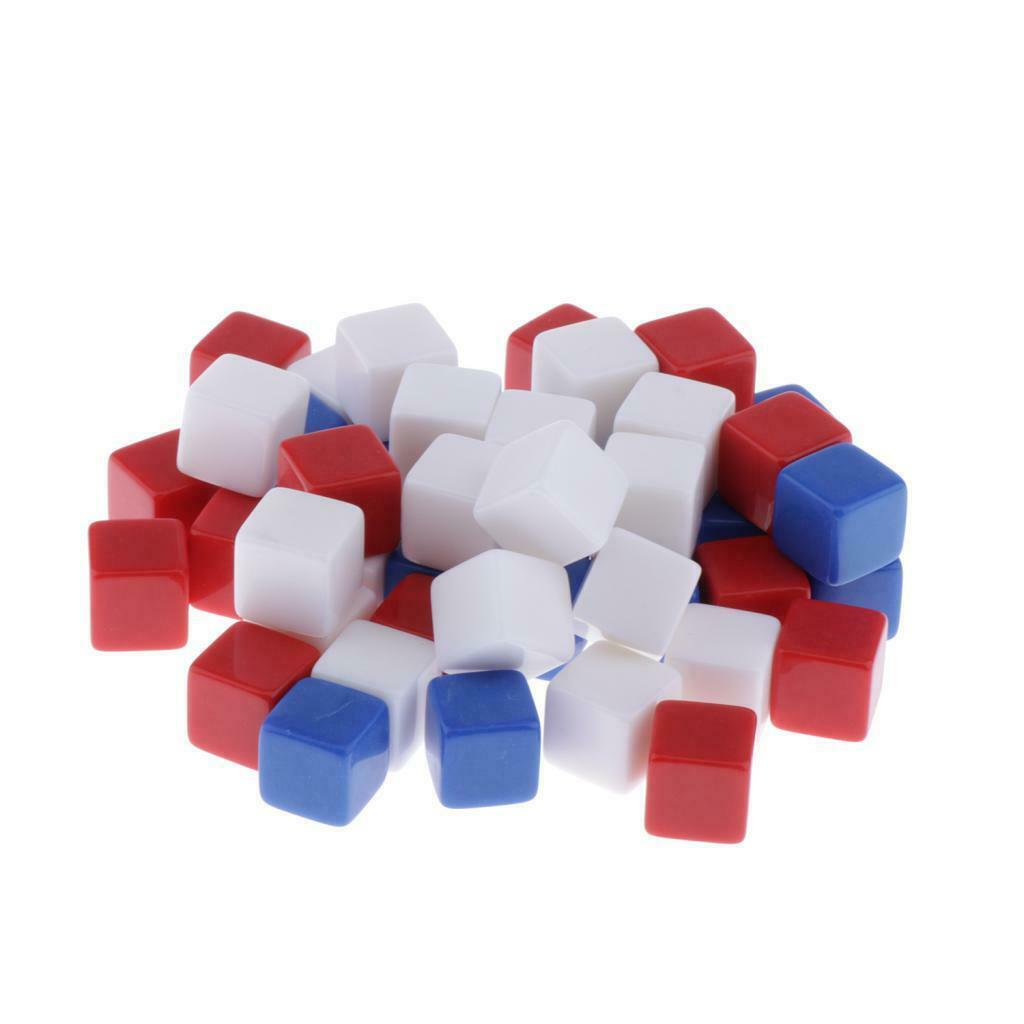 16mm Acrylic Blank Mixed Dice Cubes - D6 Dice for Board Games, DIY, Fun and