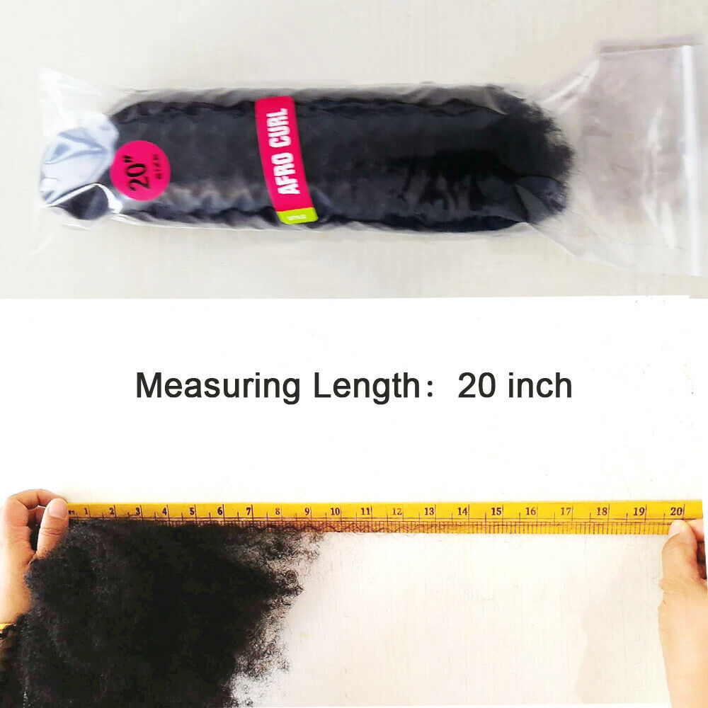 12" Mongolian Afro Kinky Curly Hair Weave 100% Virgin Human Hair Extensions 100g