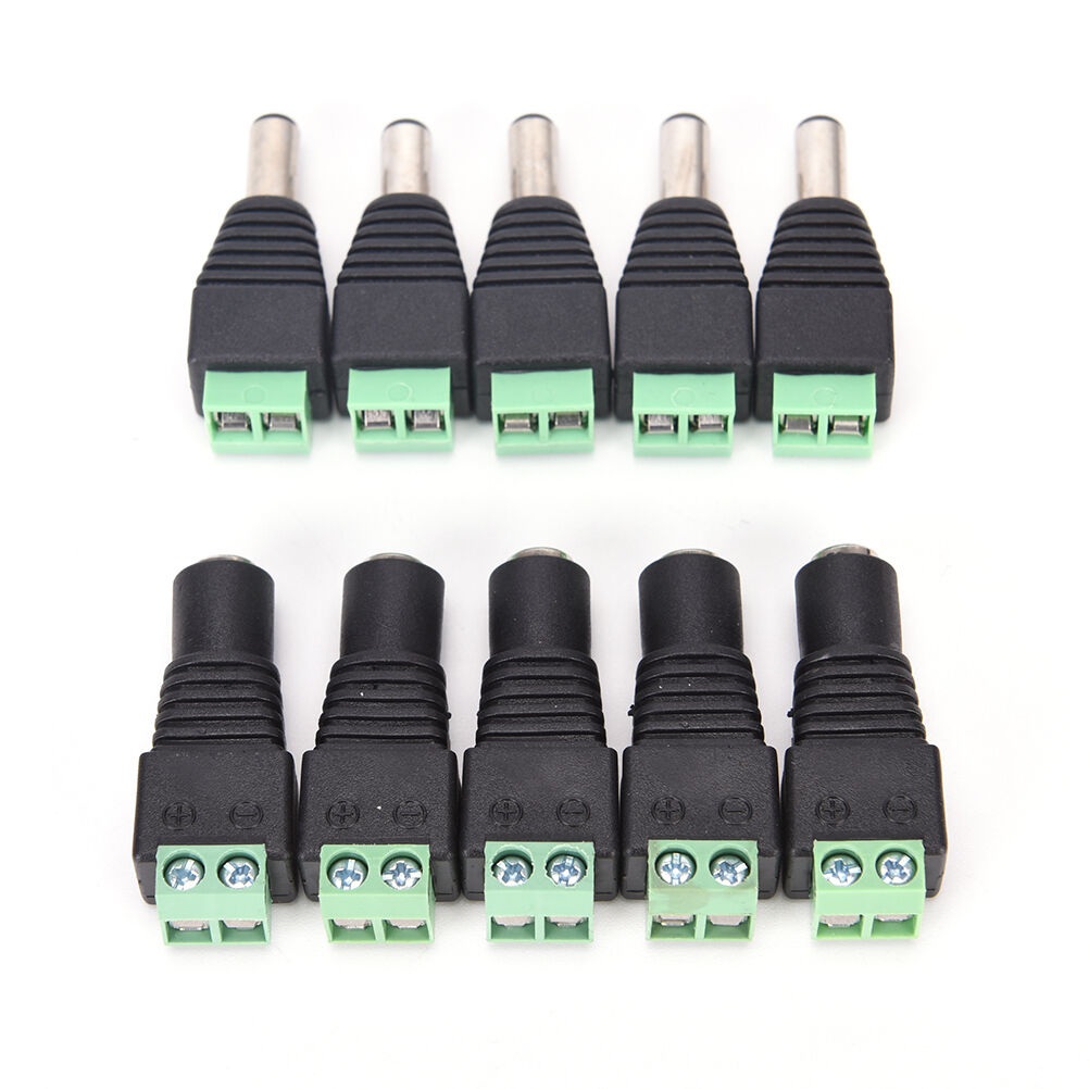 1Pairs Male Female 2.1x5.5mm DC Power Plug Jack Adapter Connector for CCT.l8